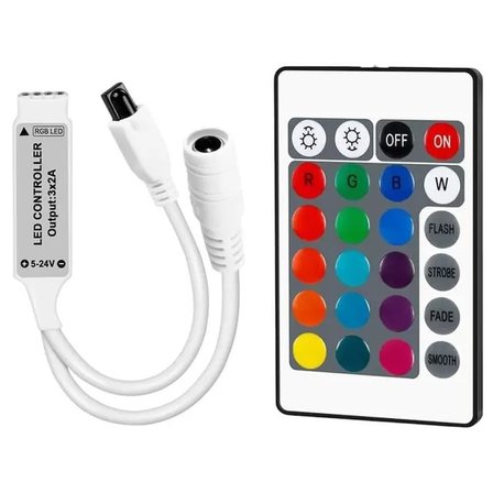 5-12-24 Volt 3X2 Amper 24 Tuşlu Led Rgb