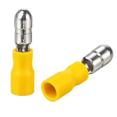 Pm-39082 4-6Mm2 Kesit 25X7X5Mm Soket Sarı İzoleli Kablo Pabucu (100'Lü Paket)