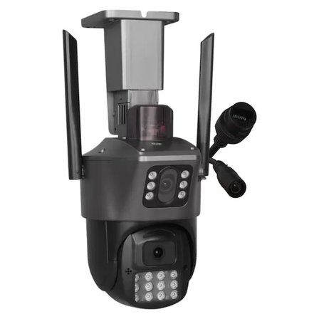 Plato Pl-39050 Dual Çift Kameralı Gece Görüşlü 3Mp+3Mp Speed Dome Wi-Fi Güvenlik Kamerası İcsee
