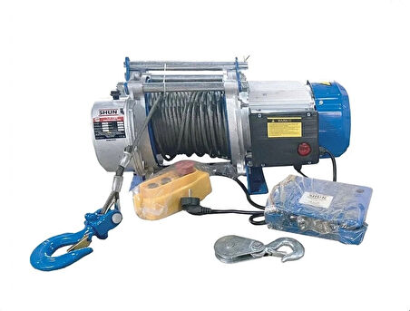 Shun 1500 Kg Profesyonel Vinç 220 Volt 30 Metre 3 HP