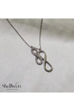 Everbound Sonsuzluk Kolye | 925 Ayar Gümüş | Sonsuz Aşkın Zarif Simgesi