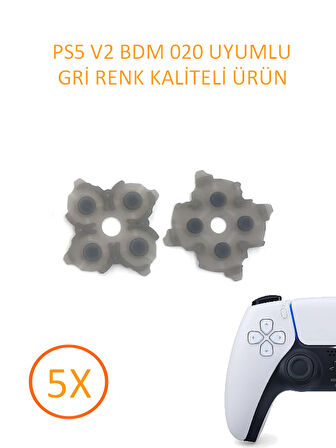 5 Takım PS5 V2 BDM 030 Kollar ile Uyumlu iç Lastik Takımı Gri Renk Kaliteli Ürün