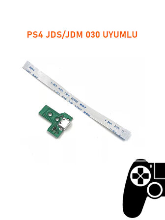 PS4 V2 KOLLAR İLE UYUMLU JDS JDM 030 USB PORT SOKET VE 12 PIN FLEX KABLO