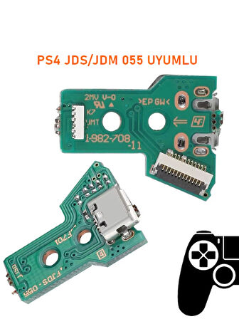 PS4 V3 KOLLAR İLE UYUMLU JDS JDM 055 USB PORT SOKET VE 12 PIN FLEX KABLO