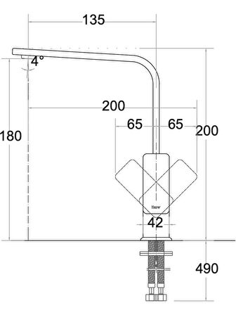Siera Mix Lavabo Bataryası Kısa Borulu