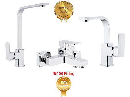 Siera Lavabo,banyo,evye Batarya Üçlü Set