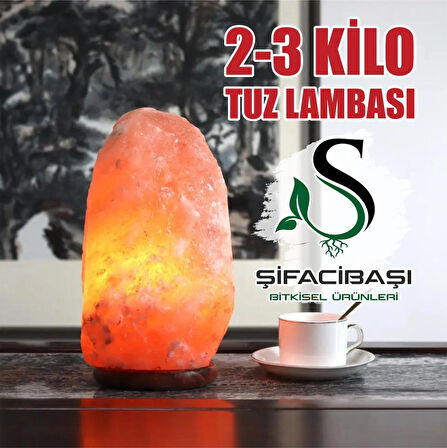  ŞİFACIBAŞI Himalaya Tuz Lambası 2 3 Kilo Kablo+Ampul Seti