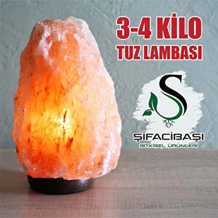 ŞİFACIBAŞI Himalaya Tuz Lambası 3 4 Kilo Kablo+Ampul Seti