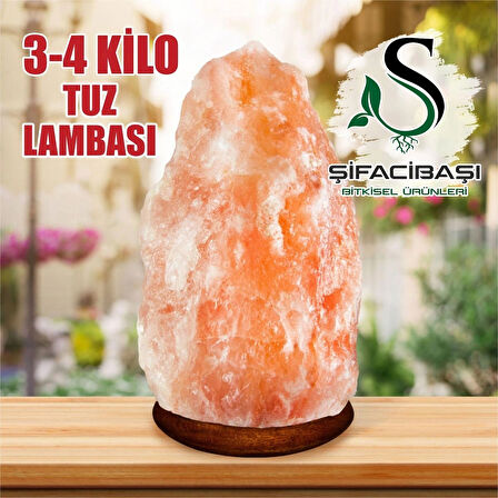 ŞİFACIBAŞI Himalaya Tuz Lambası 3 4 Kilo Kablo+Ampul Seti