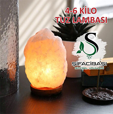 ŞİFACIBAŞI Himalaya Tuz Lambası 4 6 Kilo Kablo+Ampul Seti