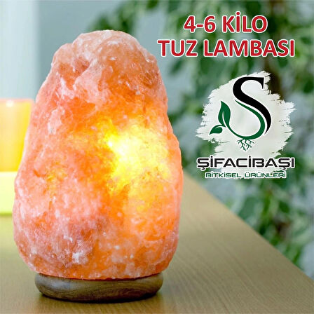 ŞİFACIBAŞI Himalaya Tuz Lambası 4 6 Kilo Kablo+Ampul Seti