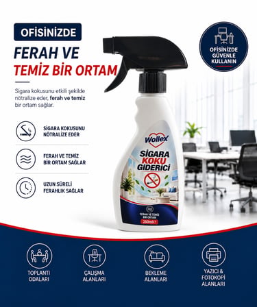 Sigara Koku Giderici Sprey 250 ml | Ev, Araç ve Ofis İçin