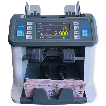 SC-955A Profesyonel Para Sayma Makinesi - Otomatik Ülke Tanımalı Müşteri Ekranı