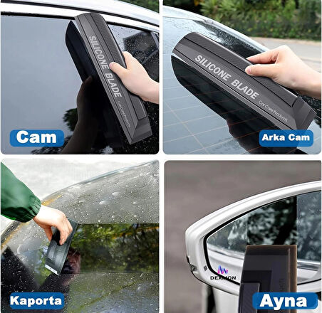 Oto Araç Cam Ve Kaporta Su Temizlik Sileceği Çekçek Çizmez Silikon