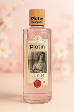 Platin Elit Serisi Silindir Kutu Ahşap Kapaklı 80° 250 Cc. Cam Şişe Ecrin Kolonyası