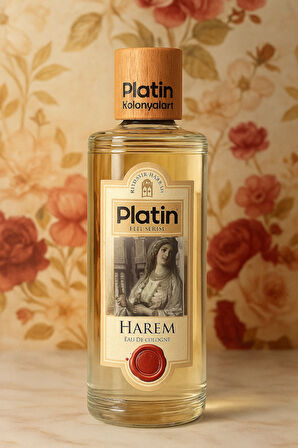 Platin Elit Serisi Silindir Kutu Ahşap Kapaklı 80° 250 Cc. Cam Şişe Harem Kolonyası