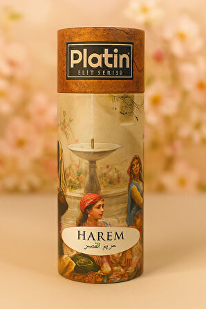 Platin Elit Serisi Silindir Kutu Ahşap Kapaklı 80° 250 Cc. Cam Şişe Harem Kolonyası