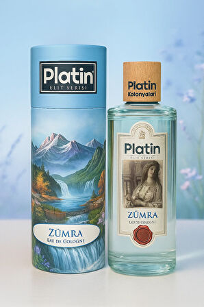 Platin Elit Serisi Silindir Kutu Ahşap Kapaklı 80° 250 Cc. Cam Şişe Zümra Çiçeği Kolonyası