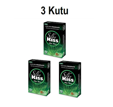 Silky Kiss Aloe Vera Kondom Prezervatif 12 Li x  3 Paket