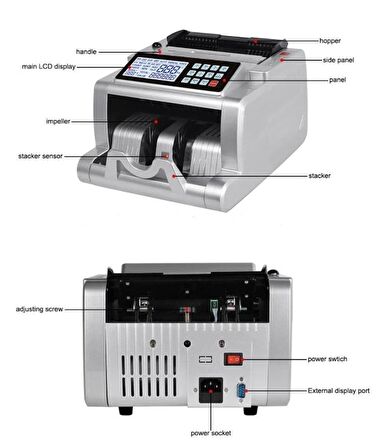 YILDIRIM Silver Karışık Para Sayma Makinesi (Sahte Para Tespit Etme)