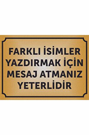 TEMİZLİK ODASI Yazılı Kapı Levhası ,yönlendirme Levhası ,SİMLİ GOLD Renkli Aliminyum Levha