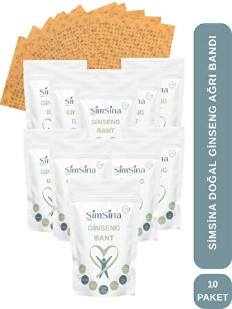 Simsina Doğal Ginseng Ağrı Bandı ile Anında Konfor ve Kalıcı Rahatlama 250 Adet Ginseng Bant