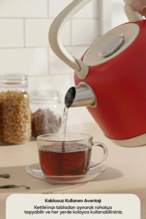 Kablosuz Kettle Sinbo Su Isıtıcı 2.2 Litre, Hızlı Kaynatma ve Otomatik Kapanma, Paslanmaz Çelik