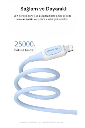 USAMS SJ595 Jelly Serisi Lightning 8Pin Şarj Kablosu 1M