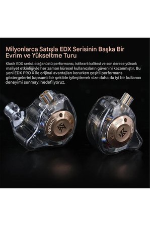 KZ EDX PRO X 1DD 10mm Kulak Içi Kulaklık Mikrofonlu ve Type C Dönüştücü Kablo