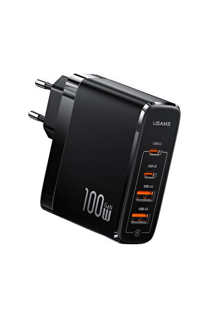 USAMS US-CC145 T44 100W 2 USB + 2 Type-C 100W GAN Şarj