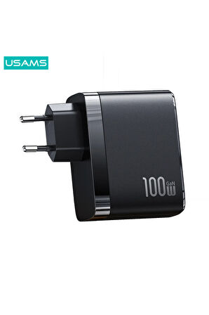 USAMS US-CC145 T44 100W 2 USB + 2 Type-C 100W GAN Şarj
