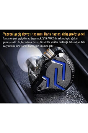 KZ ZSN Pro 2 1BA+1DD Hibrid Sahne iEM İn Ear Kulaklık Mikrofonlu