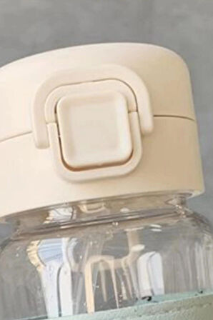 500 ML Pipetli Plastik Su Şişesi (Deri Görünümlü Kaplamalı Taşınabilir Sızdırmaz) - Öğrenciler İçin Uygun