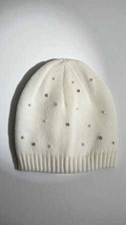 Şık İncili Taşlı Bere