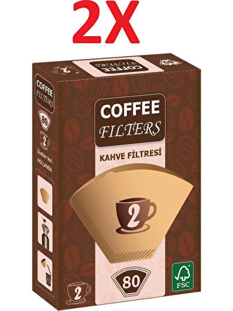 Coffee Filters Filtre Kahve Kağıdı No:4 80'li 2 Paket