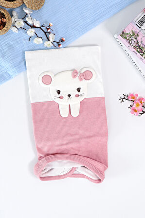 Kız Bebek Çift Katlı Natural Penye Battaniye STL6982