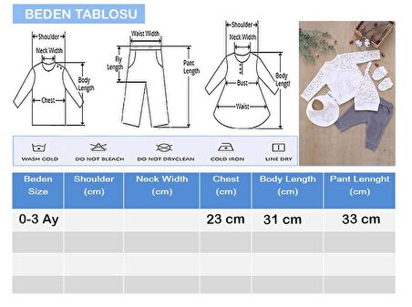 Erke Bebek Gri 5 Li Hastane Çıkışı Seti STL6557