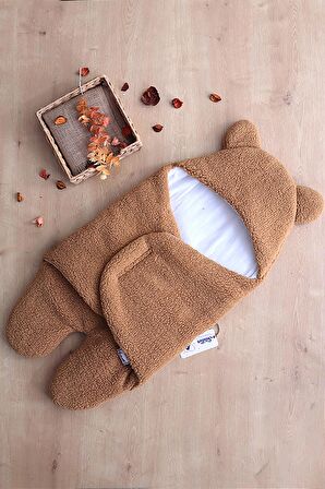 Kız Erkek Bebek Caramel Peluş Lüks Anakucağı Kundak STL6417