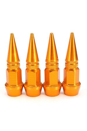 Oto Araba Sibop Kapağı Seti Metal Sivri 4'lü Set Gold 45 Mm