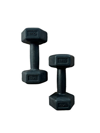 CKSpor  2'Li Dambıl Seti 1 kg X 2 Adet Plastik Dambıl Ağırlık Seti  Köşeli 