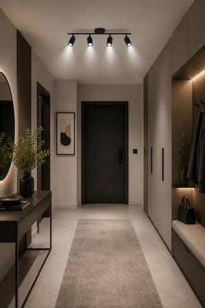 Spoty 4'Lü Siyah Renkli BEYAZ IŞIK Modern Tasarım Salon - Mutfak - Banyo Spot Sıralı Avize