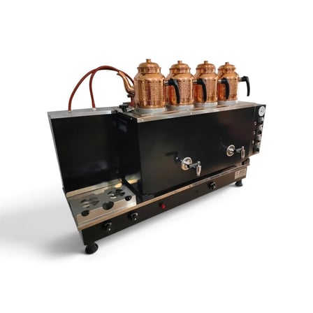 Safi̇R 4 Demli̇Kli̇ Kromat Si̇Yah Tam Otomati̇K Çay Kazani Elektri̇Kli̇ Ve Doğalgazli Ce Belgeli̇ Gazmer Açiliş Onayli Gaz Emni̇Yet Si̇Stemli̇ Venti̇Lli̇ Çay Semaveri̇