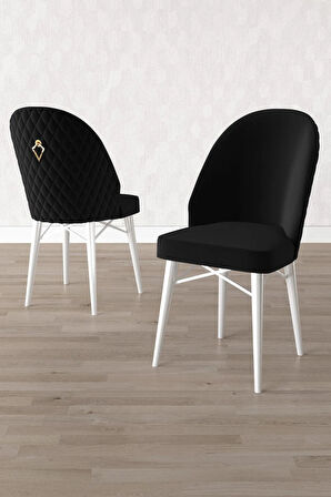 Arya Beyaz Mermer Desen 80x132 MDF Açılabilir Mutfak Masası Takımı 6  Sandalye
