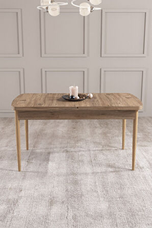 Calvin Atlantik 80x132 Açılabilir Mdf Masa Yemek Odası Takımı, Mutfak Takımı 6 Adet Sandalye