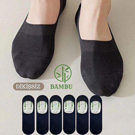 Bambu Babet Çorap Dikişsiz Parfümlü Silikonlu Bayan Babet Çorap