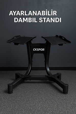 Ayarlanabilir Dambıl  Ve Stand Seti 2 x 24 Kg Ayarlanabilir  Mekanizmalı Dambıl + Dambıl Standı 