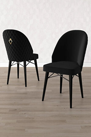 Arya Siyah Mermer Desen 80x132 MDF Açılabilir Mutfak Masası Takımı 4  Sandalye