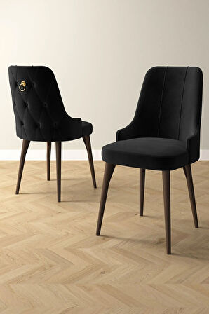 Milas Siyah Mermer Desen 80x132 MDF Açılabilir Mutfak Masası Takımı 4  Sandalye