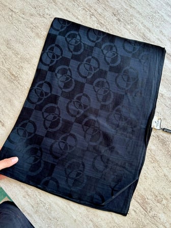 Noura Scarf Pırlanta Orin Şal Siyah