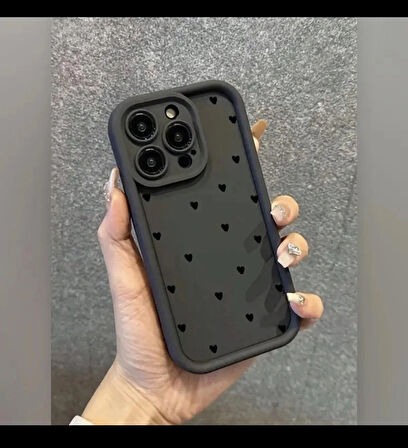 15 Promax Telefon Kılıfı Siyah Kalpli